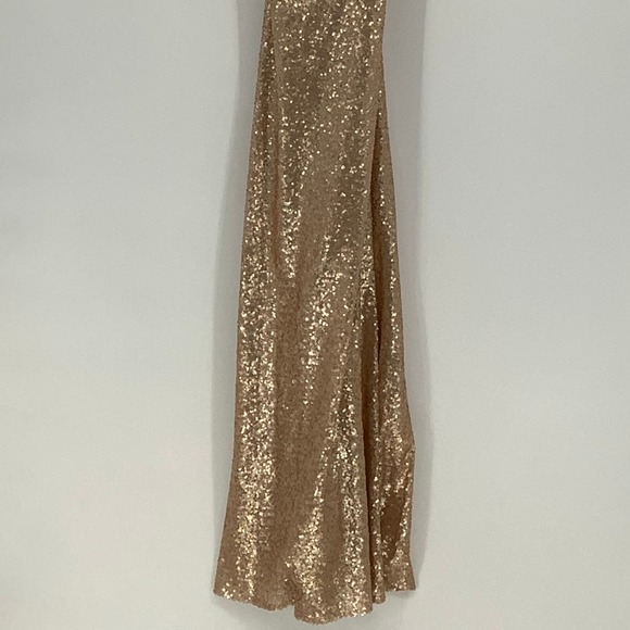 NEW! Dessy Collection Size 2 Mermaid Maxi Sequin Dress Rose Gold $285 msrp I24-7 - Picture 8 of 10